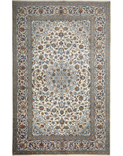 Tappeto Kashan Persia beige azzurro 197x308