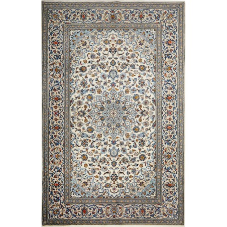 Tappeto Kashan Persia beige azzurro 197x308
