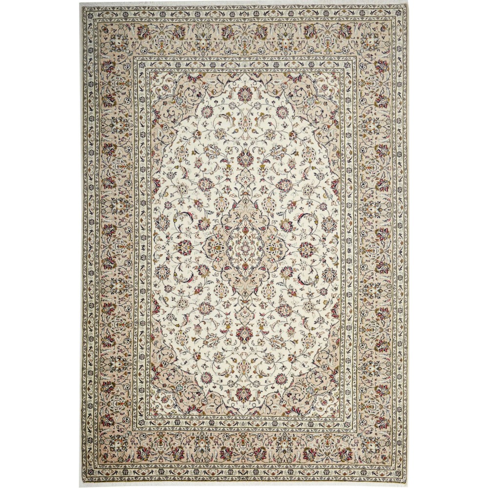 Tappeto Kashan Persia beige verde 200x290 Tappeto Kashan Persia beige verde 200x290