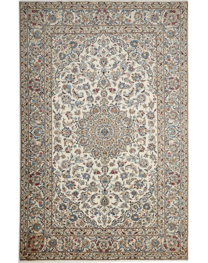 Tappeto Kashan Persia beige bianco 193x298