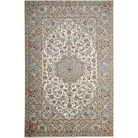 Tappeto Kashan Persia beige bianco 193x298