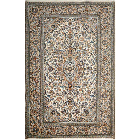 Tappeto Kashan Persia azzurro grigio 200x304
