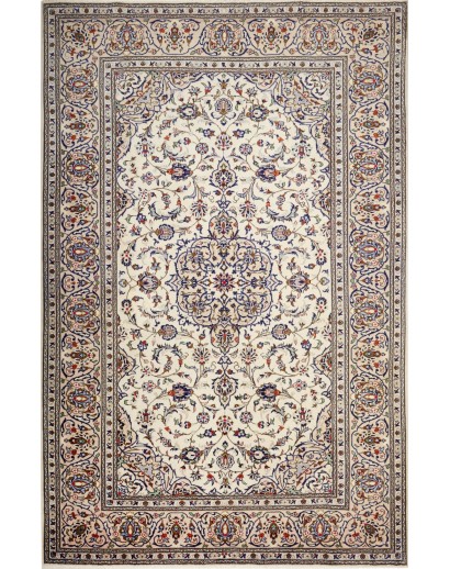Tappeto Kashan Persia beige bianco 203x315