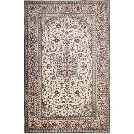 Tappeto Kashan Persia beige bianco 203x315