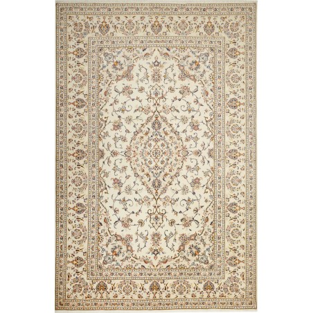 Tappeto Kashan Persia bianco marrone 200x308