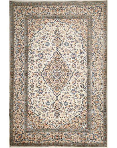 Tappeto Kashan Persia beige grigio 200x297
