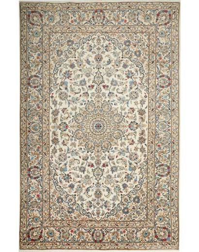 Tappeto Kashan Persia beige grigio 193x300