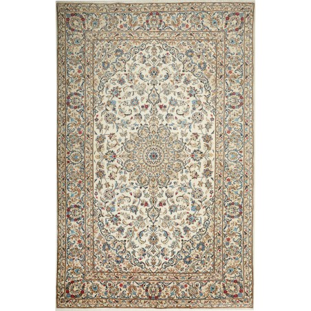 Tappeto Kashan Persia beige grigio 193x300