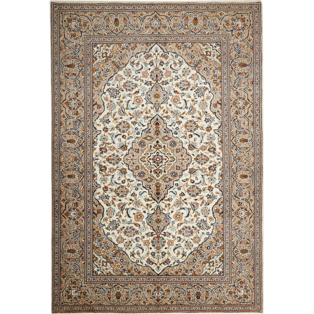 Tappeto Kashan Persia marrone grigio 200x293 Tappeto Kashan Persia marrone grigio 200x293