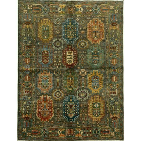 Tappeto Tribal Pakistan verde marrone 177x230