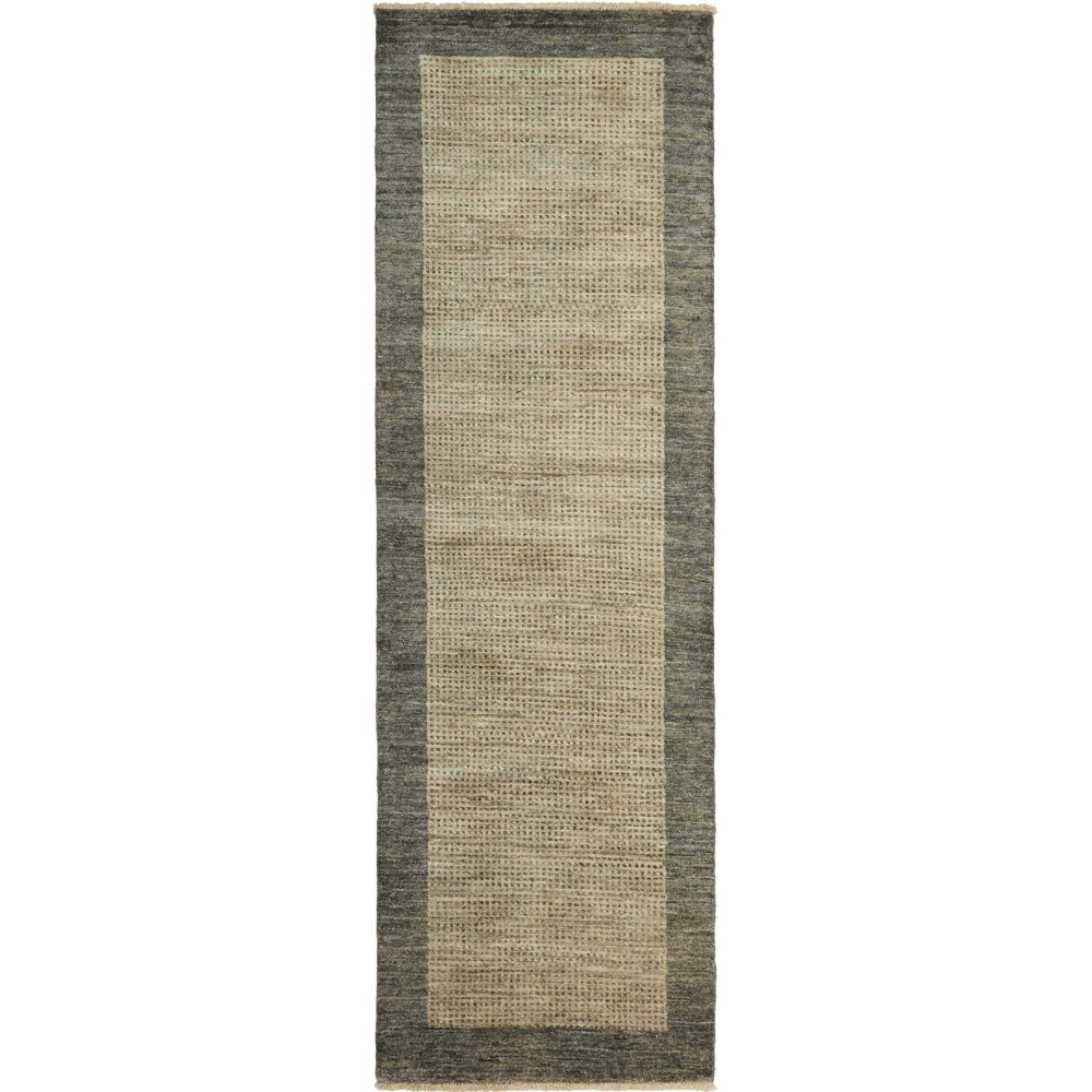 Tappeto Shayan Pakistan bianco grigio 77x191 Tappeto Shayan Pakistan bianco grigio 77x191
