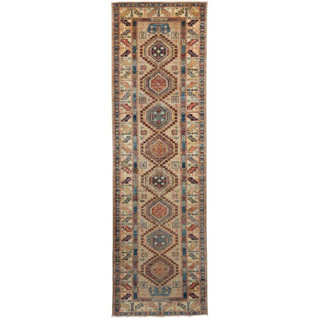 Tappeto Kazak Fine Pakistan bianco marrone 75x252
