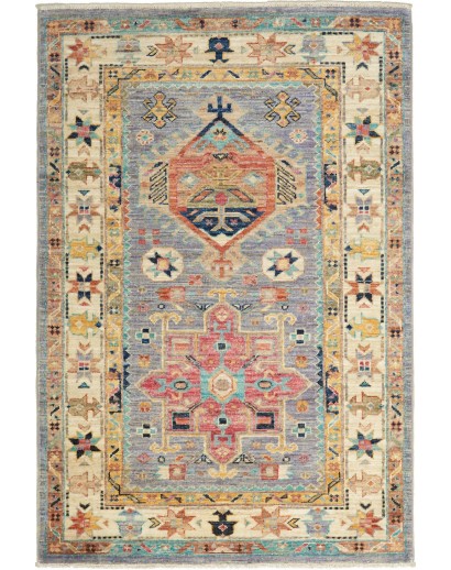 Tappeto Tribal Pakistan marrone grigio 80x120