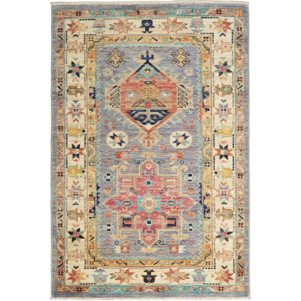 Tappeto Tribal Pakistan marrone grigio 80x120 Tappeto Tribal Pakistan marrone grigio 80x120