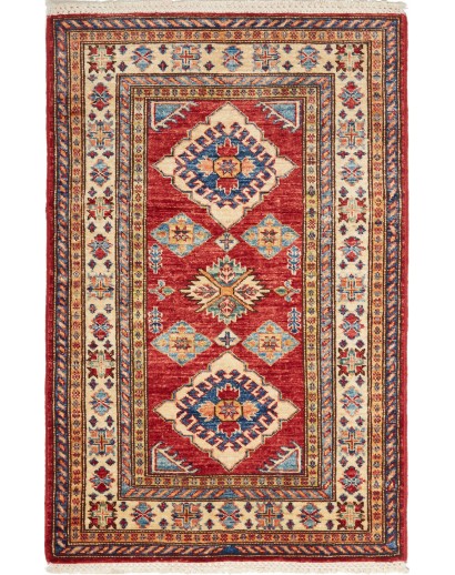 Tappeto Kazak Fine Pakistan rosso grigio 76x122