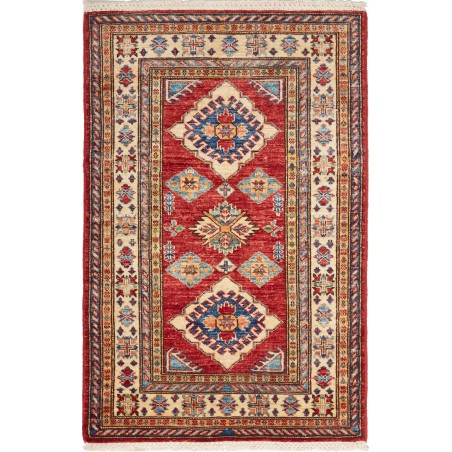 Tappeto Kazak Fine Pakistan rosso grigio 76x122