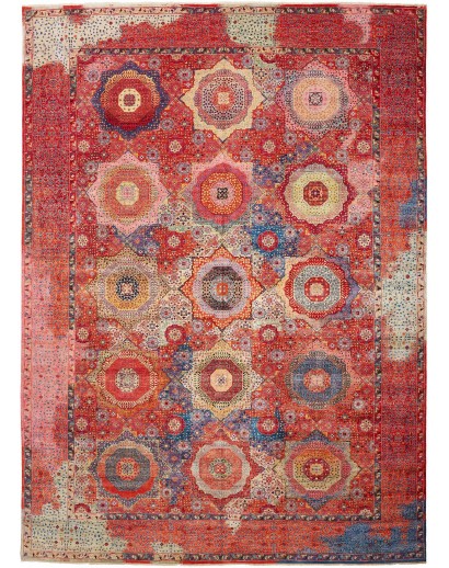 Tappeto Mamlouk Pakistan rosso marrone 302x420