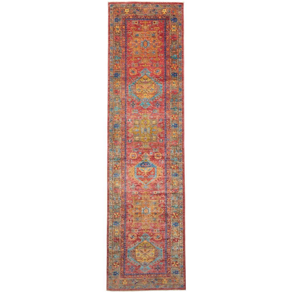 Tappeto Tribal Pakistan rosso 79x298 Tappeto Tribal Pakistan rosso 79x298
