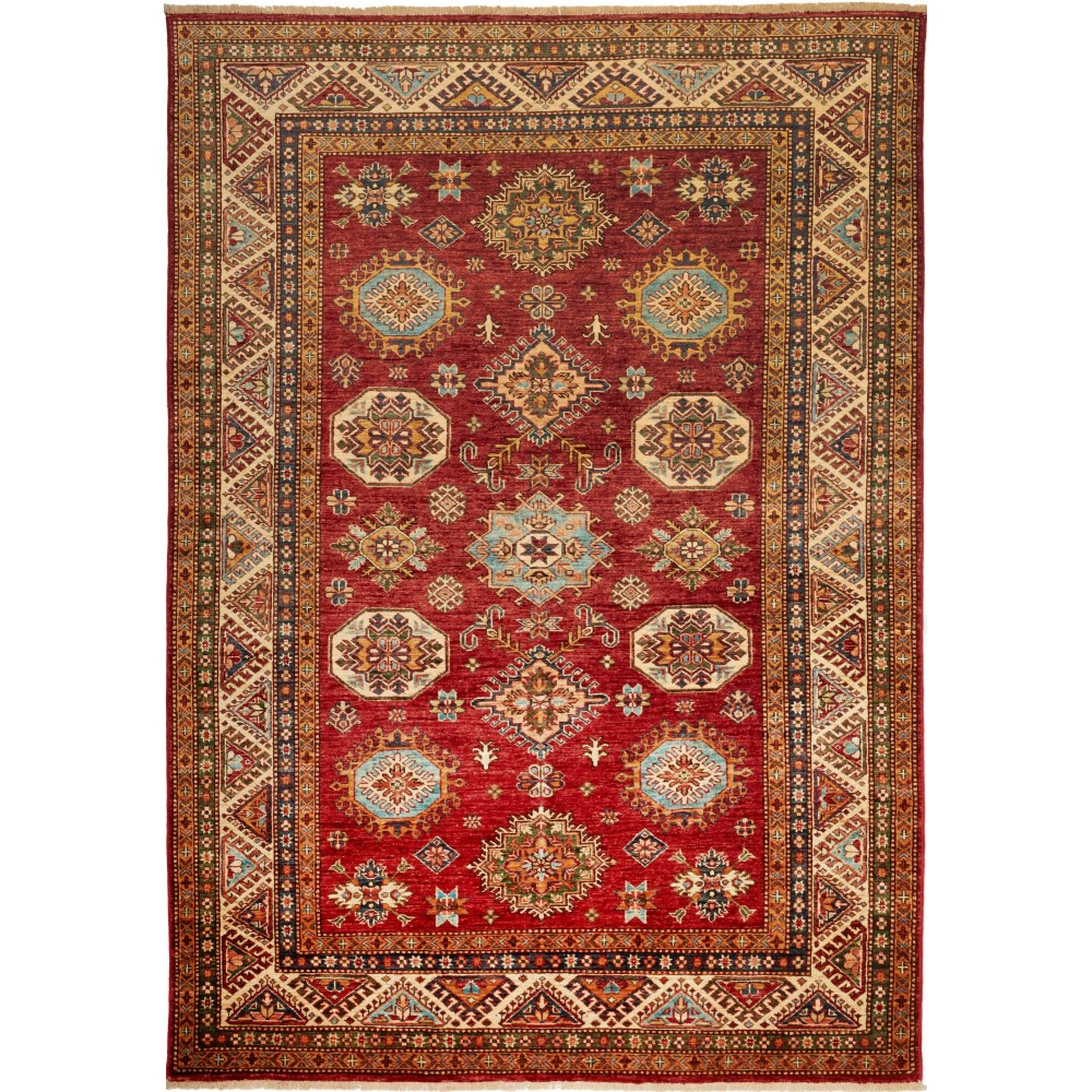 Tappeto Kazak Fine Pakistan marrone grigio 172x246