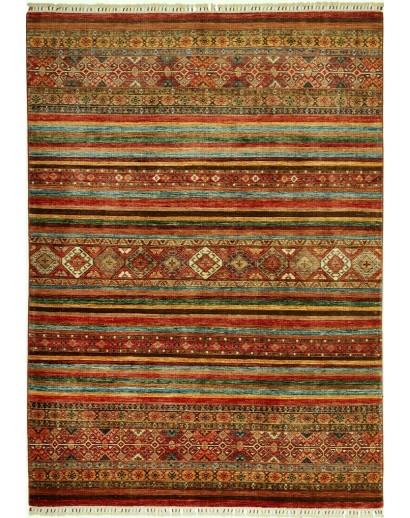 Tappeto Samarkand Pakistan marrone giallo 177x244