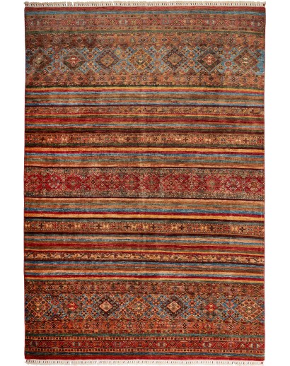 Tappeto Samarkand Pakistan marrone arancione 205x302