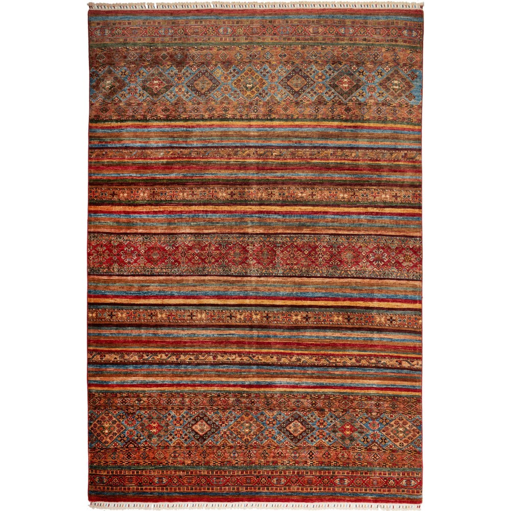 Tappeto Samarkand Pakistan marrone arancione 205x302 Tappeto Samarkand Pakistan marrone arancione 205x302