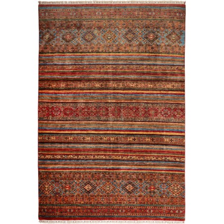 Tappeto Samarkand Pakistan marrone arancione 205x302
