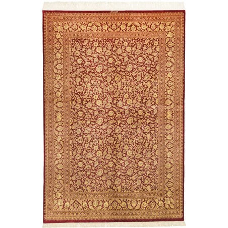 Tappeto Ghom seta Persia arancione 162x240