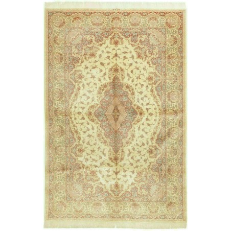 Tappeto Ghom seta Persia marrone 158x242