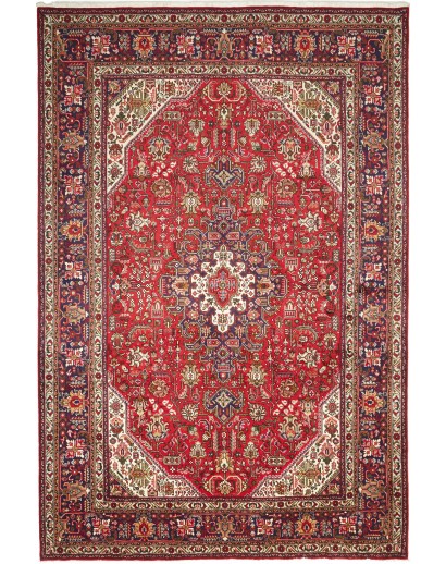 Tappeto Tabriz Persia marrone grigio 204x304