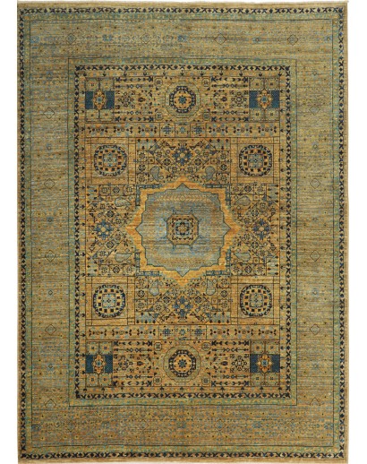 Tappeto Mamlouk Pakistan azzurro marrone 146x204