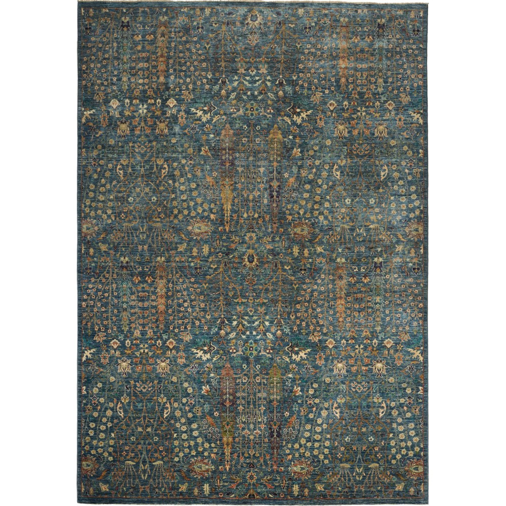 Tappeto Shahi Fine Pakistan azzurro marrone 204x294 Tappeto Shahi Fine Pakistan azzurro marrone 204x294