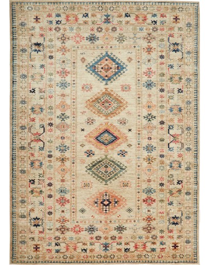 Tappeto Kazak Fine Pakistan marrone grigio 170x241