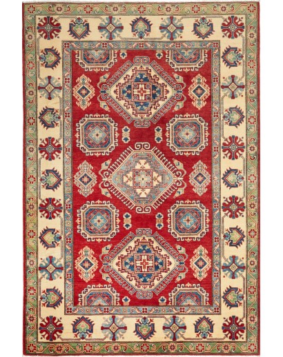 Tappeto Kazak Afghanistan marrone azzurro 184x273