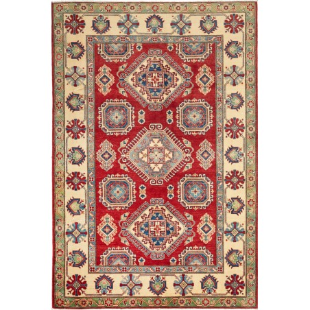 Tappeto Kazak Afghanistan marrone azzurro 184x273