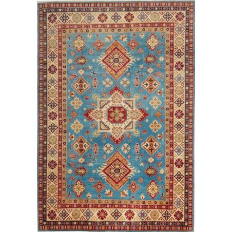 Tappeto Kazak Afghanistan bianco marrone 198x293