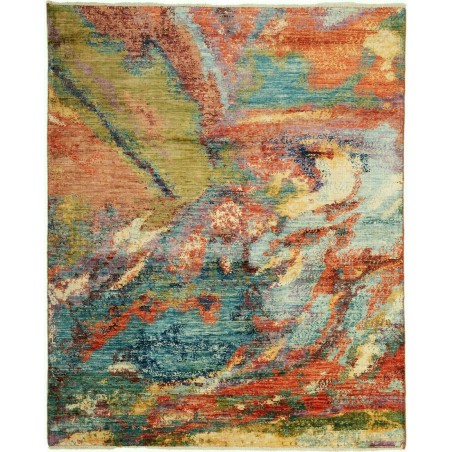 Tappeto Mona Pakistan bianco marrone 155x194