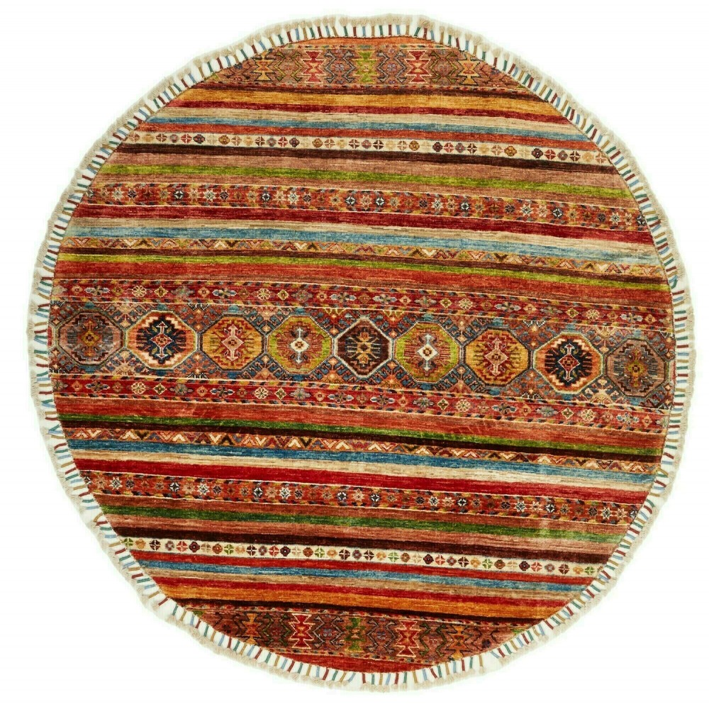 Tappeto Samarkand Pakistan marrone grigio 156x153 Tappeto Samarkand Pakistan marrone grigio 156x153