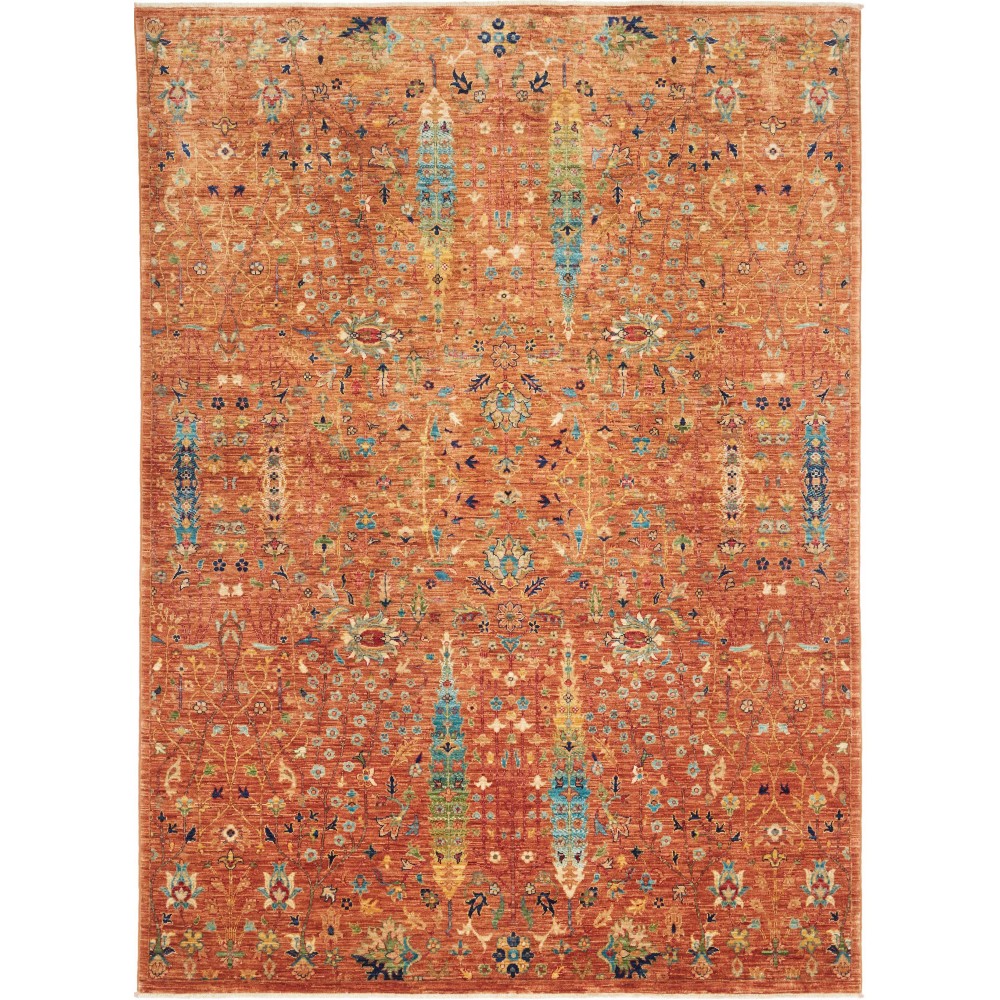 Tappeto Shahi Fine Pakistan arancione grigio 165x230 Tappeto Shahi Fine Pakistan arancione grigio 165x230