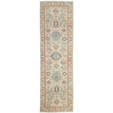 Tappeto Kazak Afghanistan marrone azzurro 83x292