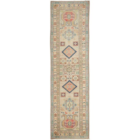 Tappeto Kazak Afghanistan marrone bianco 81x300