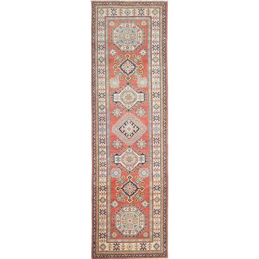 Tappeto Kazak Afghanistan marrone 80x289 Tappeto Kazak Afghanistan marrone 80x289