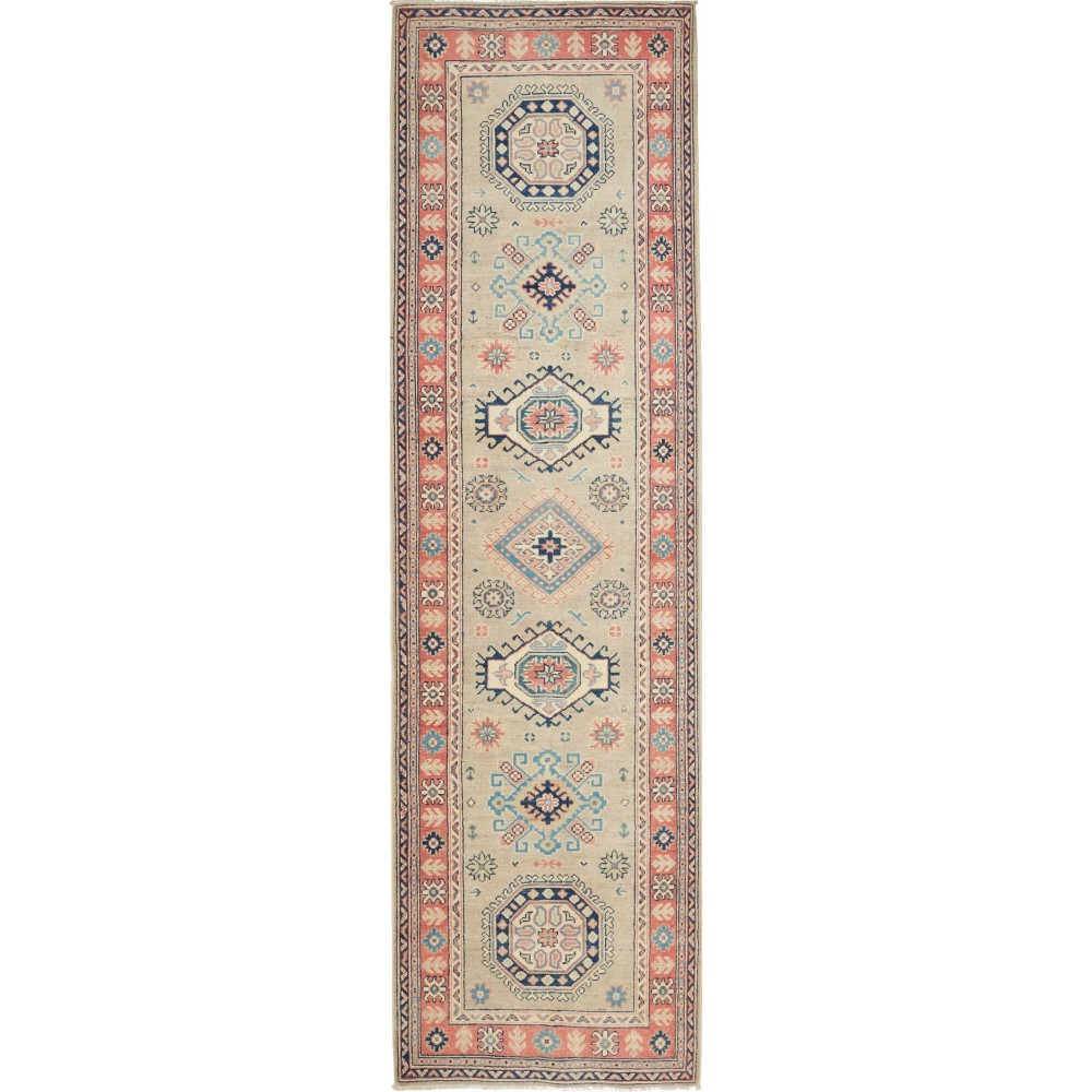 Tappeto Kazak Afghanistan marrone beige 83x300 Tappeto Kazak Afghanistan marrone beige 83x300