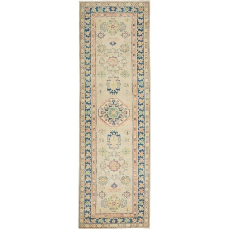 Tappeto Kazak Afghanistan marrone azzurro 85x287