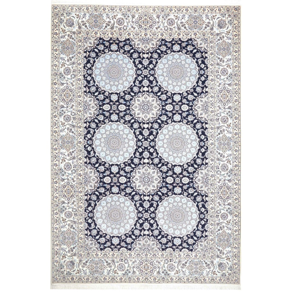 Tappeto Nain 6La Persia bianco grigio 213x312 Tappeto Nain 6La Persia bianco grigio 213x312