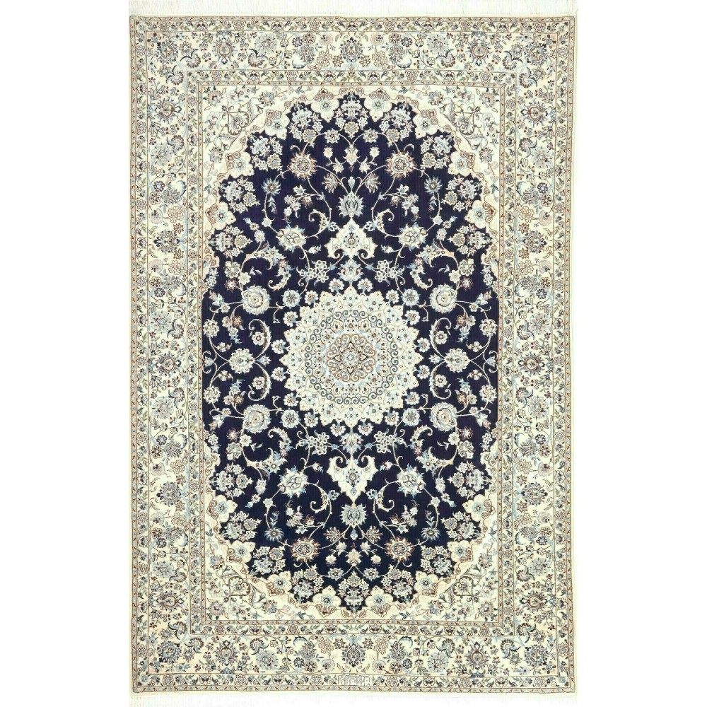 Tappeto Nain 6La Persia bianco grigio 152x231 Tappeto Nain 6La Persia bianco grigio 152x231