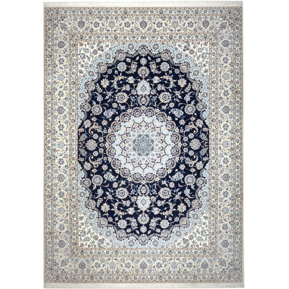 Tappeto Nain 6La Persia bianco grigio 253x353 Tappeto Nain 6La Persia bianco grigio 253x353