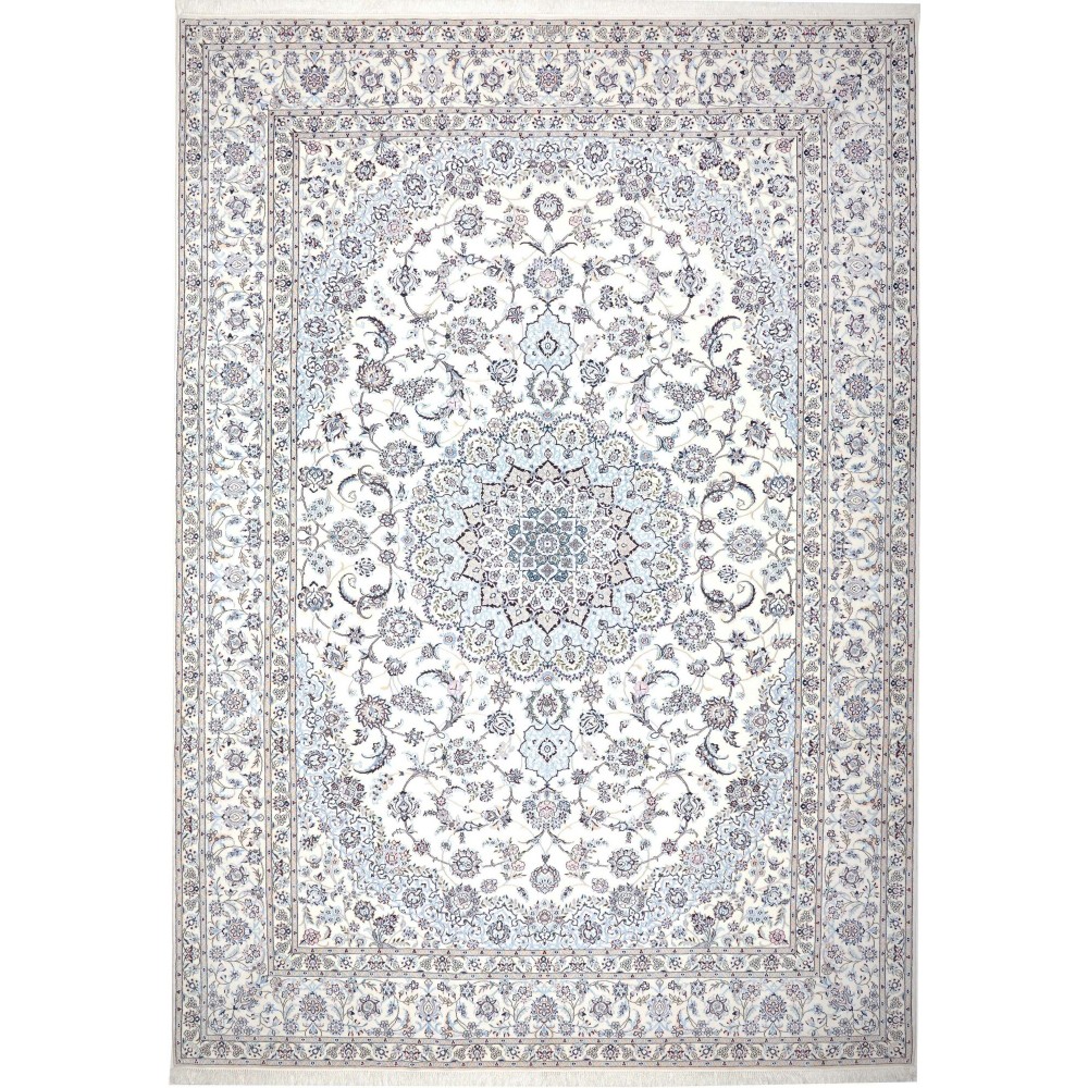 Tappeto Nain 6La Persia bianco grigio 252x358 Tappeto Nain 6La Persia bianco grigio 252x358