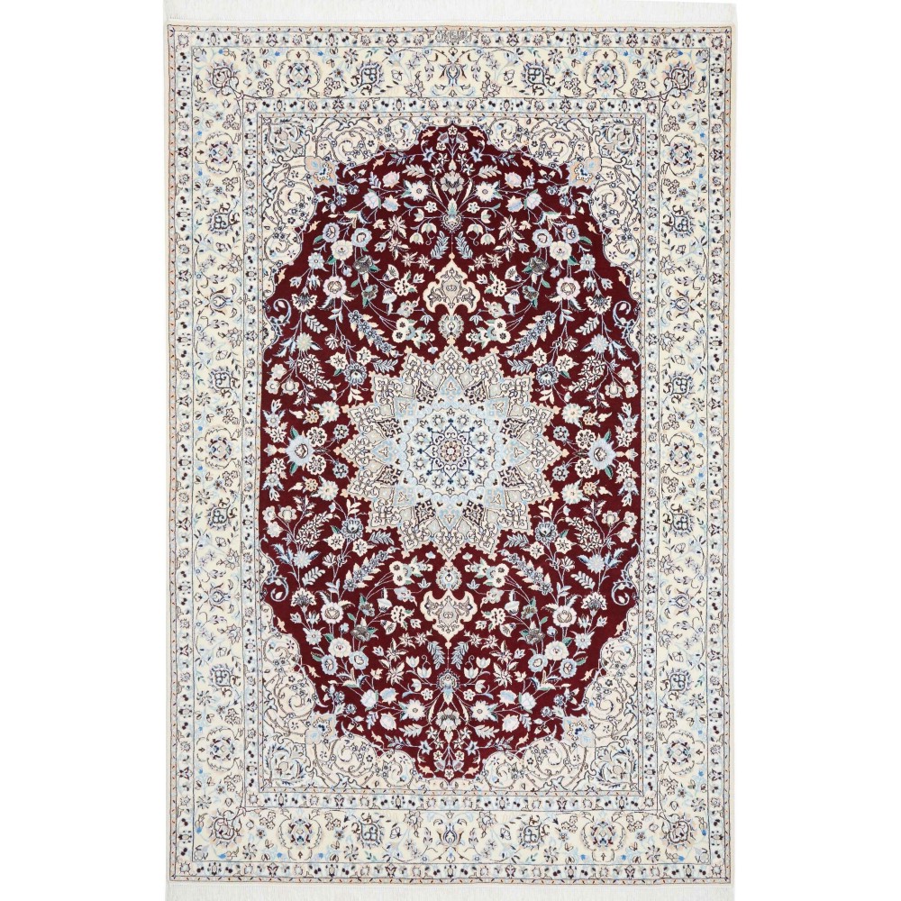 Tappeto Nain 6La Persia bianco grigio 155x235 Tappeto Nain 6La Persia bianco grigio 155x235