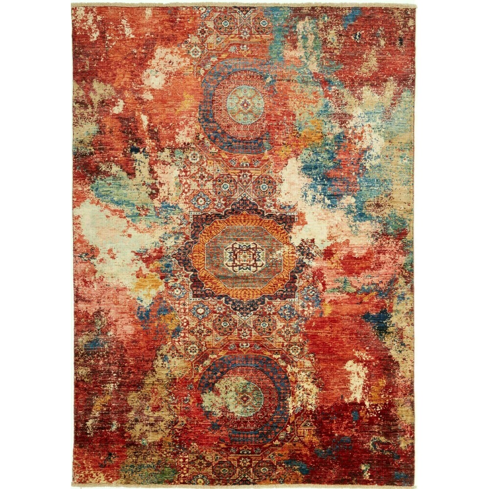 Tappeto Mona Pakistan rosso giallo 148x202 Tappeto Mona Pakistan rosso giallo 148x202